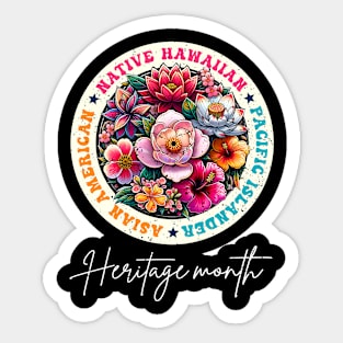 AAPI Asian American Pacific Islander Month Heritage Vintage Sticker